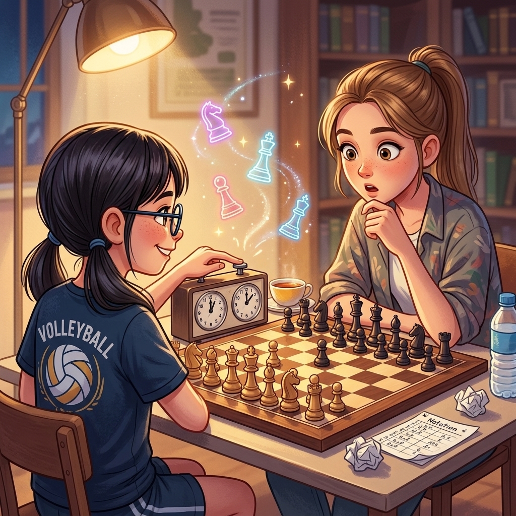 Martina gana la partida de blitz