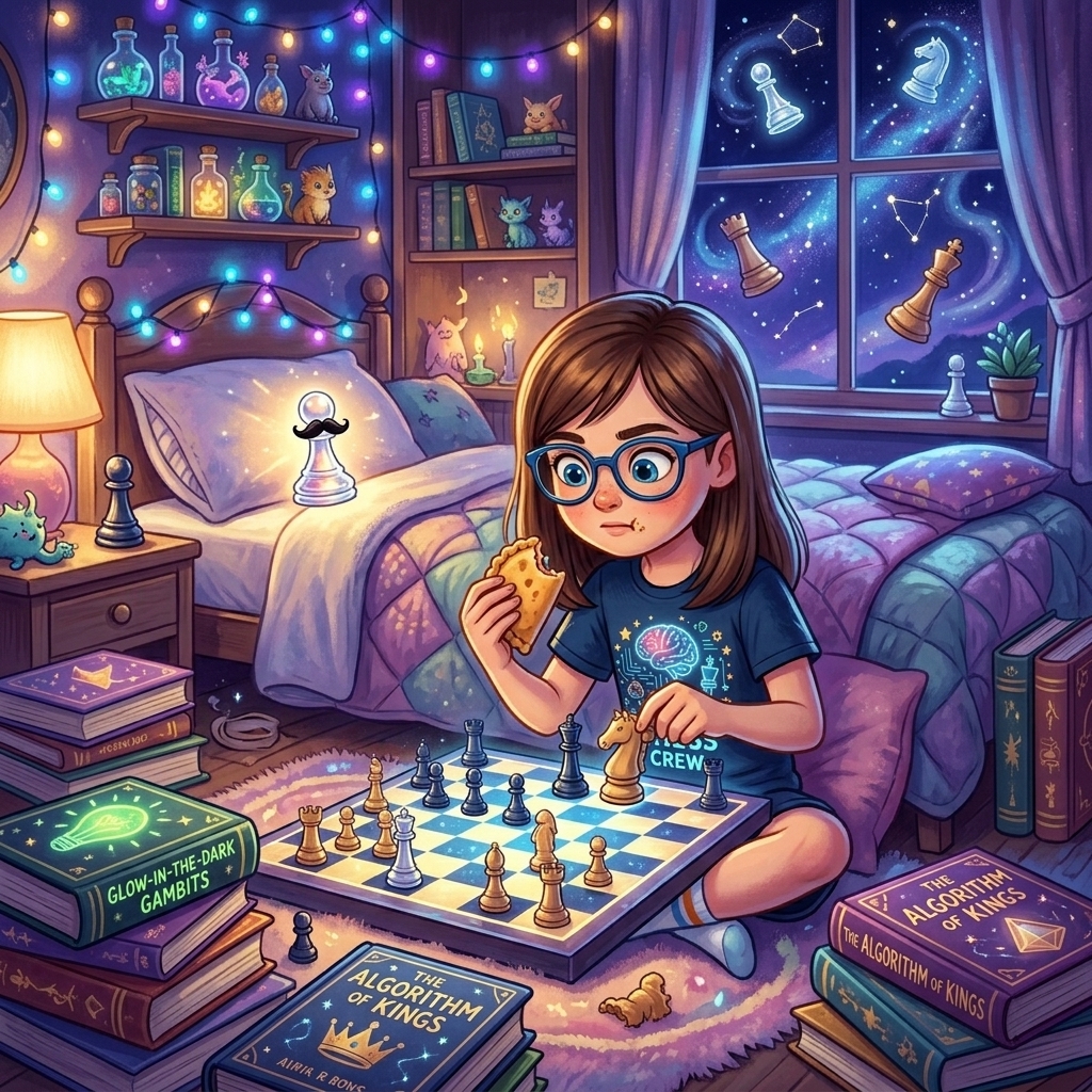Martina estudiando